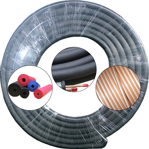 50 ft 3/8  'x 7/8 ' HVAC መስመር ስብስብ