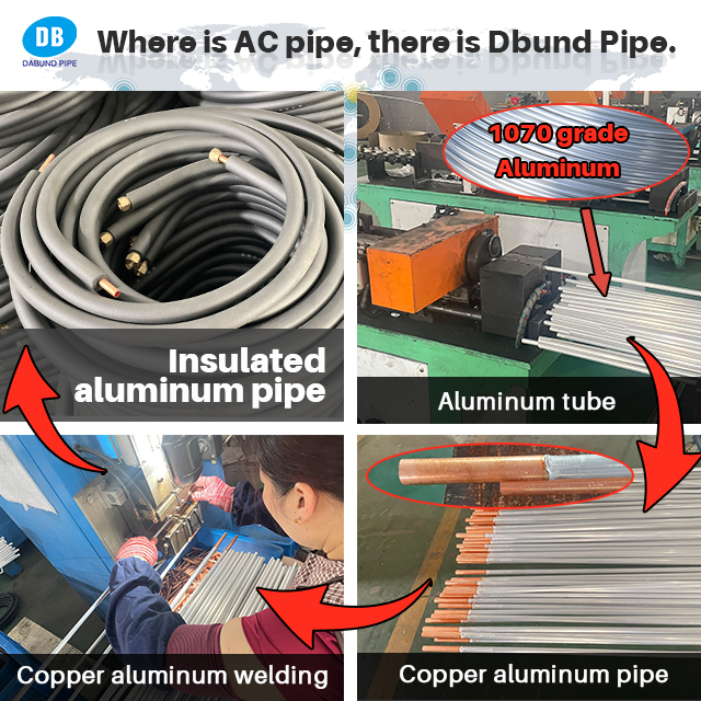 Aluminum Insulated Air conditioning Copper Tubes