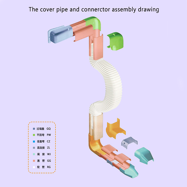 Line Set Cover Kit Flexible Duct for Mini Split AC