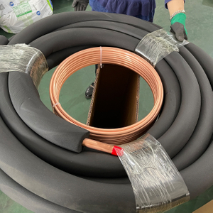 50 ft 1/4" x 1/2" Insulated Copper Pipe Air Conditioning